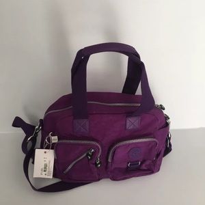 Kipling DEFEA Shoulder Handbag w/ Furry Monkey New